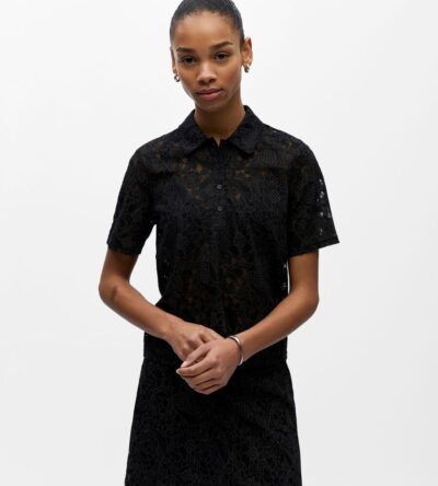 Bianca lace polo top Bianca lace polo top