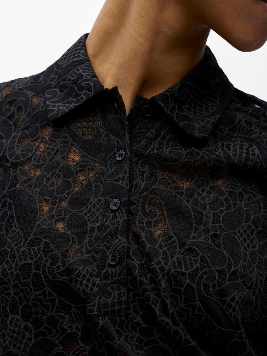 Bianca lace polo top Bianca lace polo top