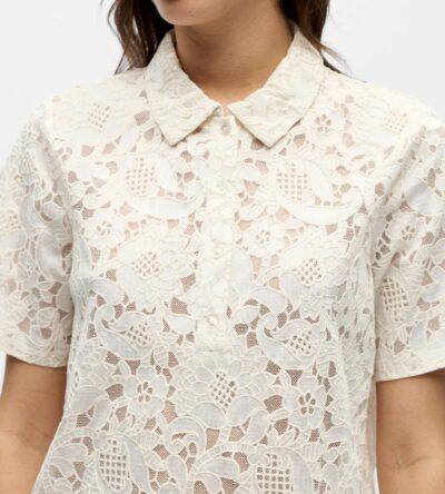 Bianca lace polo top Bianca lace polo top