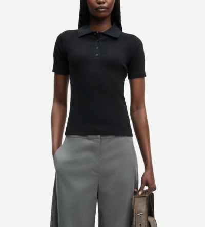 SaAlexo Polo Zwart SaAlexo Polo Zwart