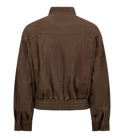 Suede gather crop jacket Suede gather crop jacket