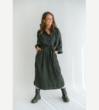 Ivy dress green checks