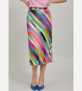 Faded stripe skirt