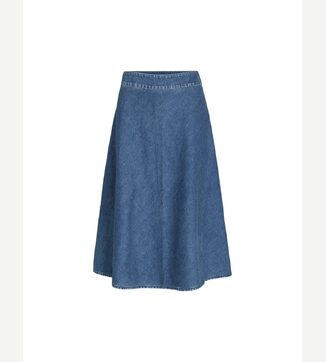 Stelly C long denim skirt