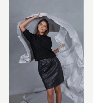 Maggie leather skirt