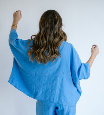 Mette blouse azul