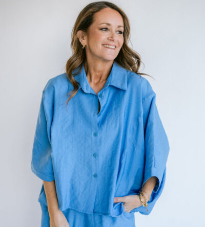 Mette blouse azul