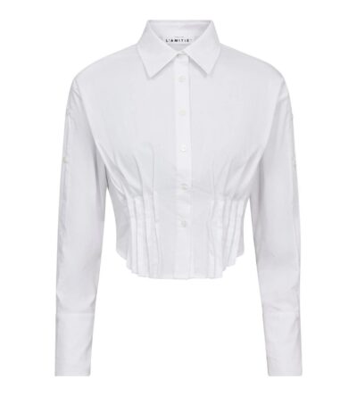 Bell pleat crop shirt Bell pleat crop shirt